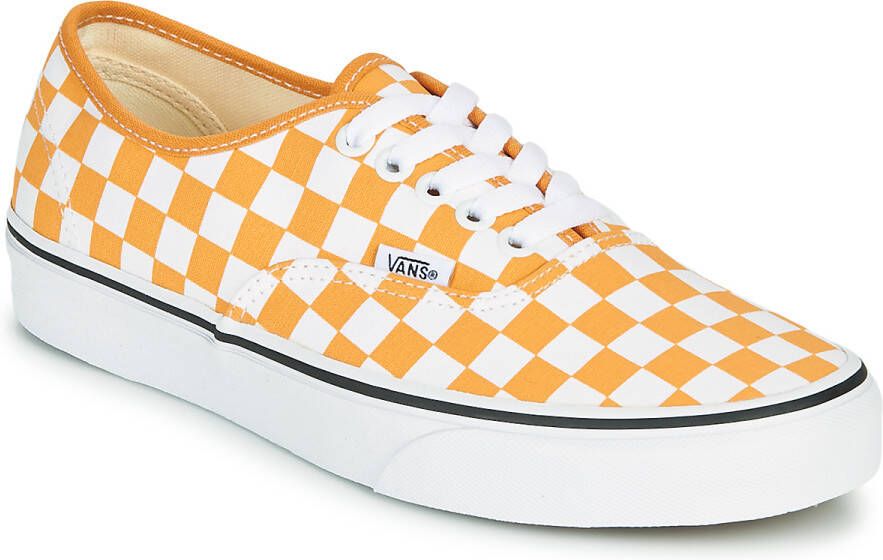 Vans Checkerboard Authentic Sneakers oranje