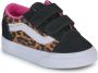 Vans Old Skool V Leopard Pop Sneakers Zwart - Thumbnail 2