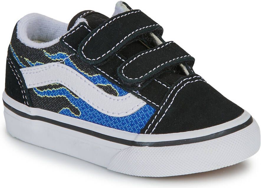 Vans Lage Sneakers Old Skool V PIXEL FLAME BLACK BLUE