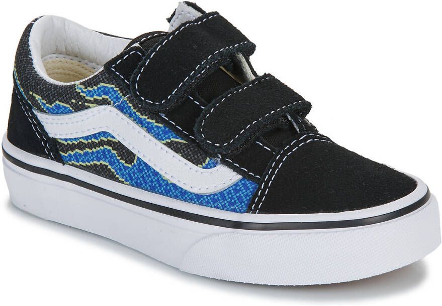 Vans Lage Sneakers Old Skool V PIXEL FLAME BLACK BLUE