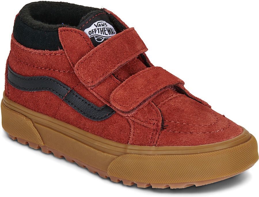 Vans Sk8-Mid V Insulated suède sneakers donkerrood zwart - Foto 2