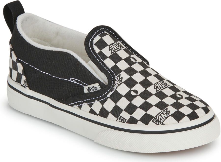 Vans Instappers Slip-On V GEO CHECK BLACK WHITE