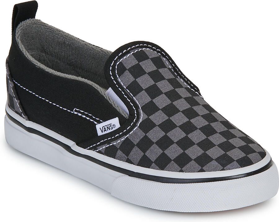 Vans Instappers TD Slip-On V (Checkerboard) Blk Pewter