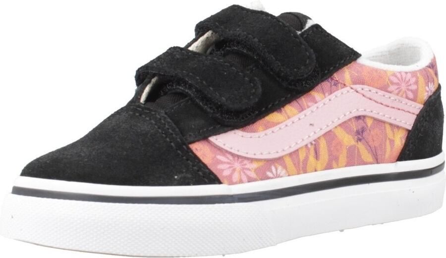 Vans Old SKool V meisjes klittenbandschoen Zwart multi - Foto 4