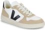 Veja Witte leren herensneakers met bruine suède inzetstukken Wit - Thumbnail 5