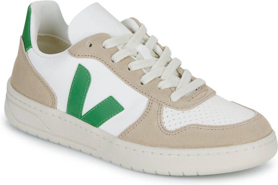 Veja Witte Leren Sneakers met Beige Suède Inzetstukken White - Foto 3