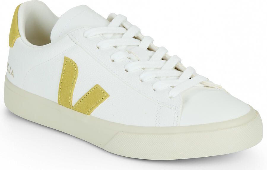 Veja Gecoate Katoenen Sneakers Wit Limoengroen White Dames - Foto 11