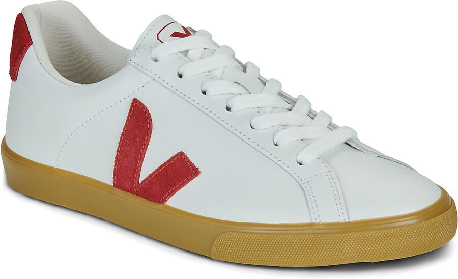 Veja Esplar Logo leren sneakers wit rood - Foto 3