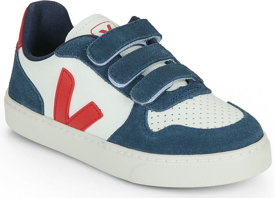 Veja Small V-10 Kids Leather CV0520616C Pure Pekin Nautico