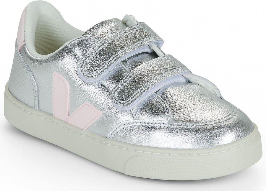 Veja SMALL V-12 leren sneakers zilver - Foto 2