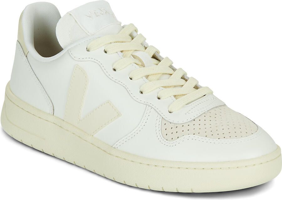 Veja V10 Extra WhiteNatural Leather Sneakers Wo Beige - Foto 5
