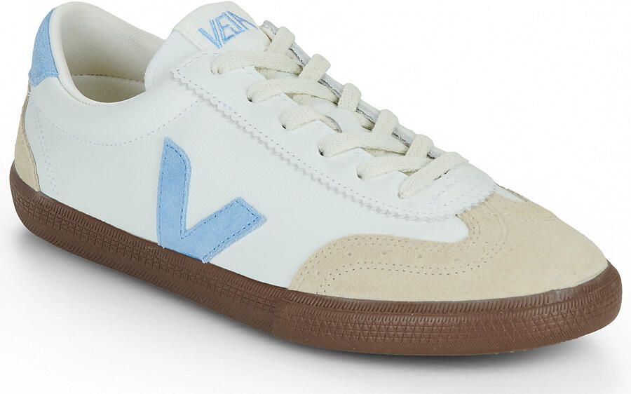 VEJA Lage Sneakers Dames Volley Leer Wit