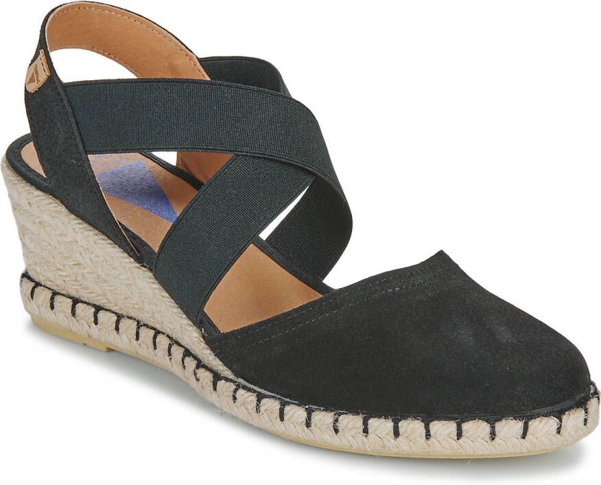 Verbenas Mila Serraje suède espadrilles zwart - Foto 3