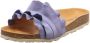 Verbenas Rocio Serraje Slippers Dames Blauw - Thumbnail 3