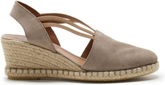 VERBENAS Sandaaltjes Maika Mahon zomerschoen sandaal keilhak met jute bekleding