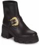 Versace Jeans Couture Slip-On Enkellaarzen met Versace Gesp Black Dames - Thumbnail 2
