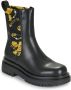 Versace Jeans Couture Zwarte enkellaarzen voor vrouwen Black Dames - Thumbnail 3