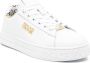 Versace Witte Leren Sneakers met Gouden Logo White Dames - Thumbnail 2