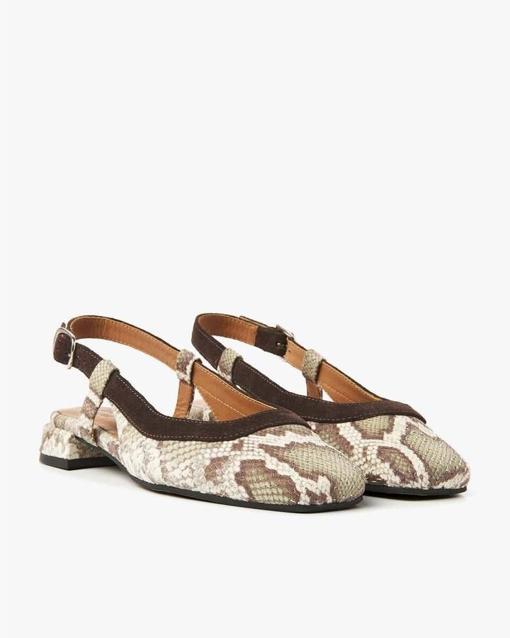 VIA VAI Julie Xena Slingbacks Dames Leer Groen - Foto 2
