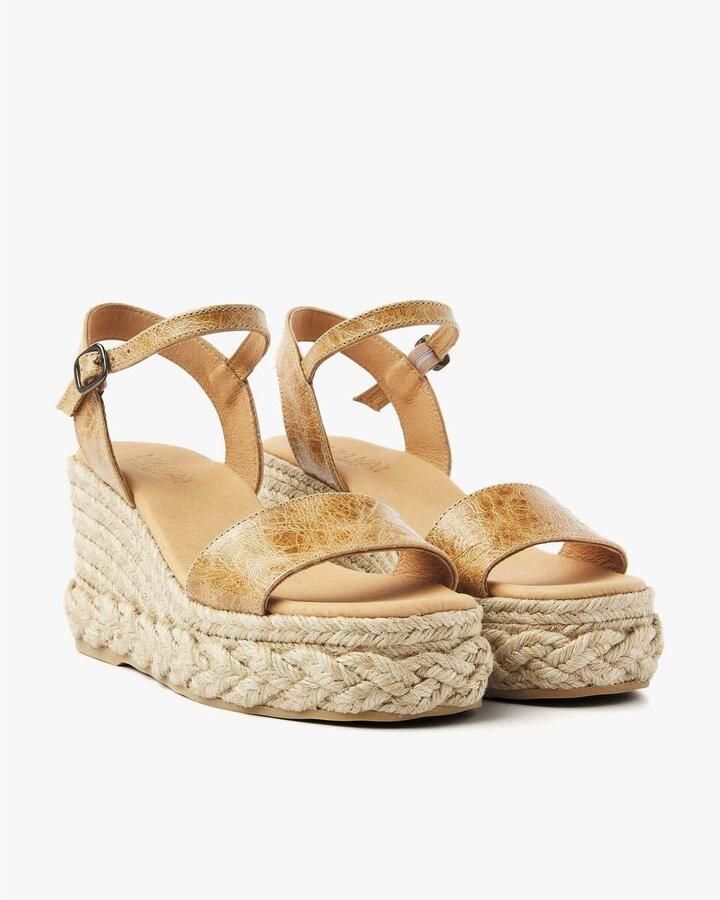 VIA VAI Capri Neva Espadrilles Dames Leer Cognac - Foto 2