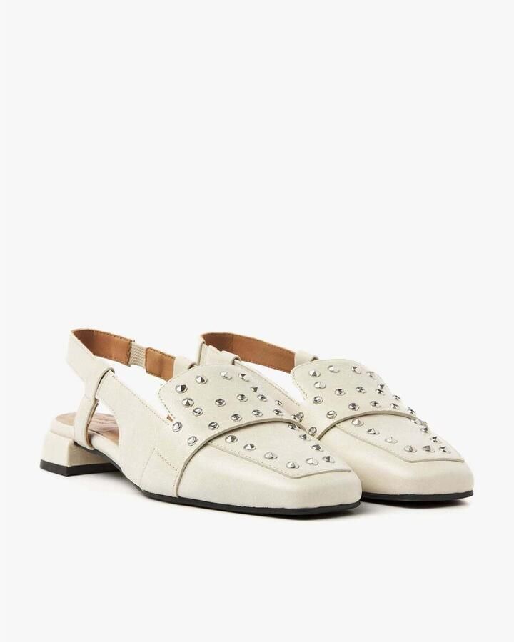 VIA VAI Julie Damian Slingbacks Dames Leer Beige - Foto 2