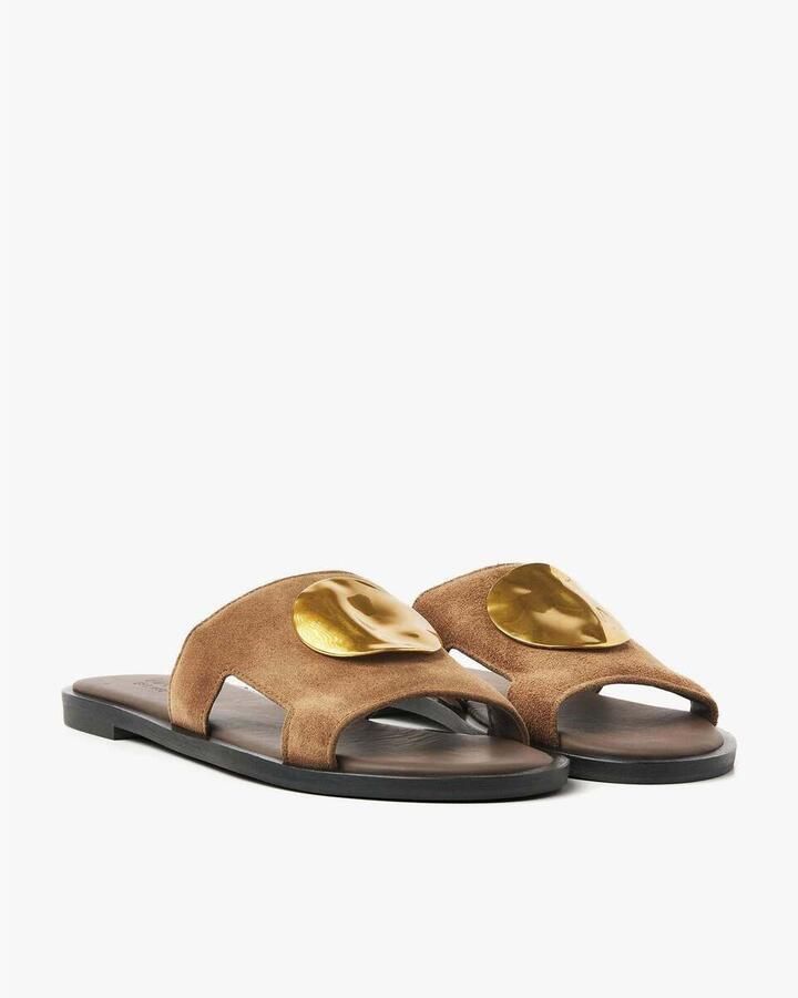 VIA VAI Vita Avi Slippers Dames Suède Cognac - Foto 3
