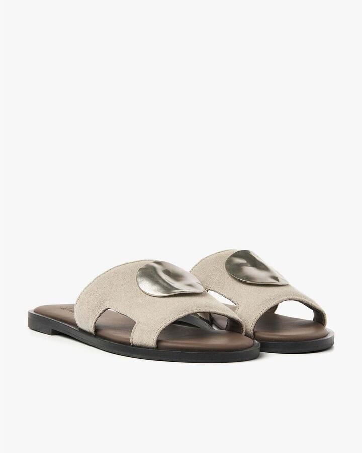 VIA VAI Vita Avi Slippers Dames Suède Beige - Foto 2