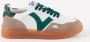 Victoria Seul Unisex Leather Effect Low Tennis & Color & Split Leather Pieces In Contrast 1257125 for Adults VERDE - Thumbnail 10