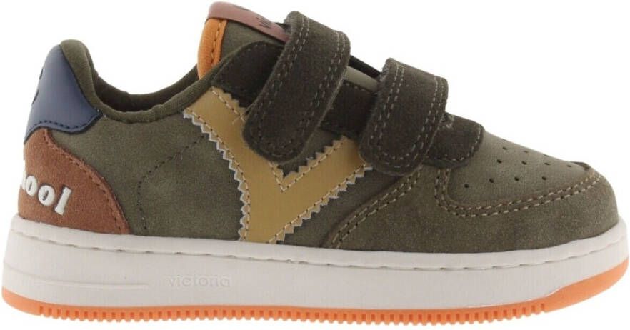 Victoria Sneakers Baskets à scratch effet cuir et cuir fendu bébé Tiempo