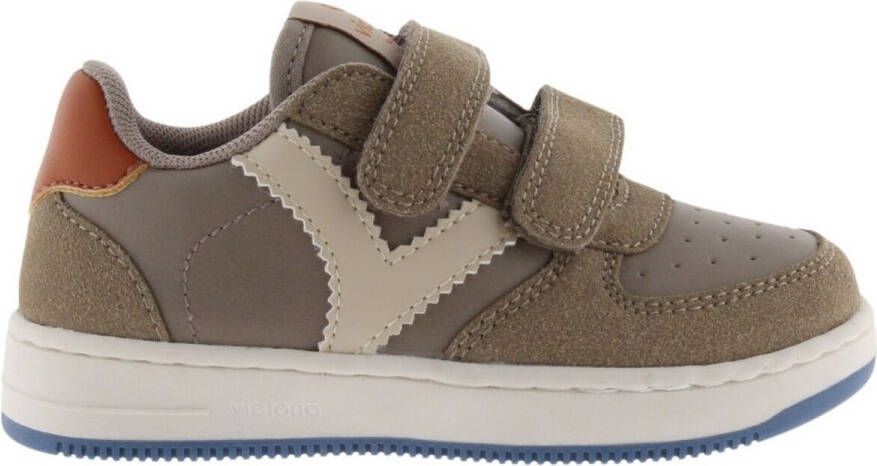 Victoria Sneakers Baskets effet cuir et cuir fendu enfant Tiempo