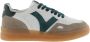 Victoria Seul Unisex Leather Effect Low Tennis & Color & Split Leather Pieces In Contrast 1257125 for Adults VERDE - Thumbnail 3