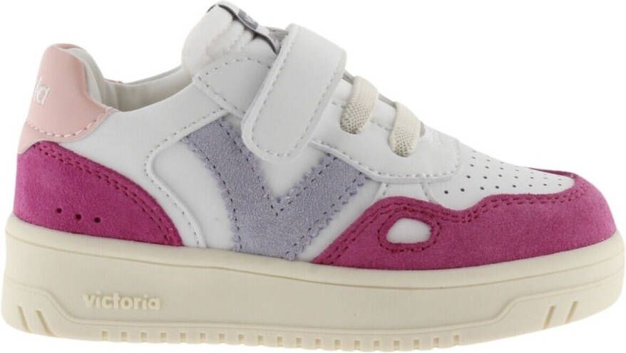 Victoria Sneakers Baskets seul bride en cuir fendu multicolore enfant