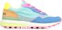 Victoria Sneakers Luna Nylon Multicolor Split Leather - Thumbnail 4