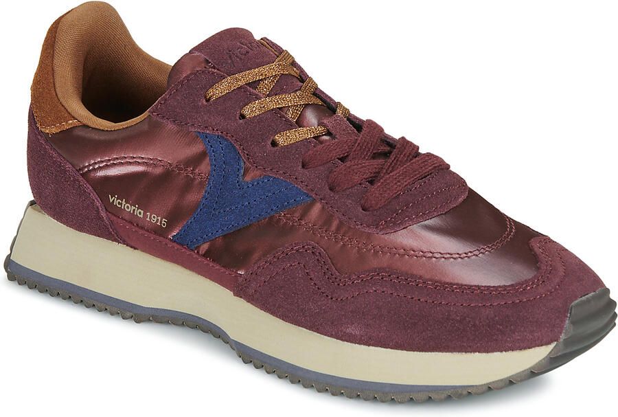 Victoria Nylon metaal en nubucklederen sneakers Cosmos - Foto 3