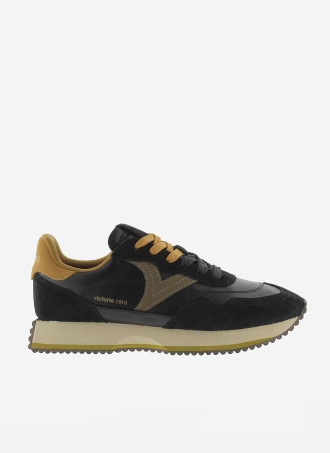 Victoria Nylon metaal en nubucklederen sneakers Cosmos - Foto 2