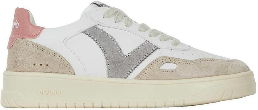 Victoria Leren sneakers met gespleten lederen effect White Dames - Foto 4