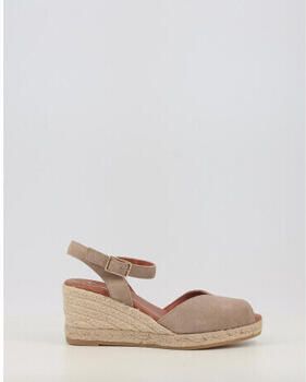 VIGUERA Espadrilles Dames Damesschoenen Suède Sleehak Hoogte 2008 Taupe - Foto 9