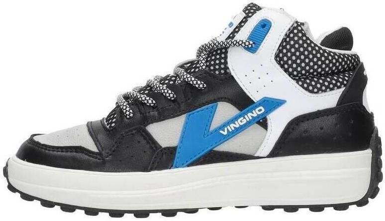 VINGINO Vito leren sneakers zwart blauw Jongens Leer Meerkleurig 36 - Foto 2