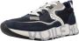 Voile Blanche Blauwe Suède Sneaker met Leren Inzetstukken - Thumbnail 2