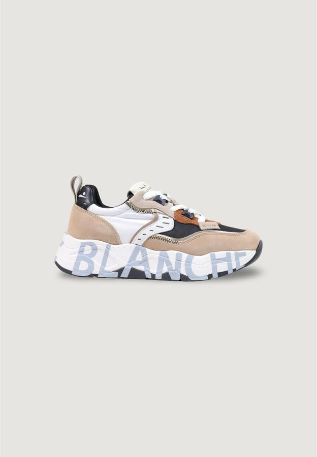 Voile blanche Bruine Sneakers met Leren en Stoffen Voering Bruin Dames - Foto 5