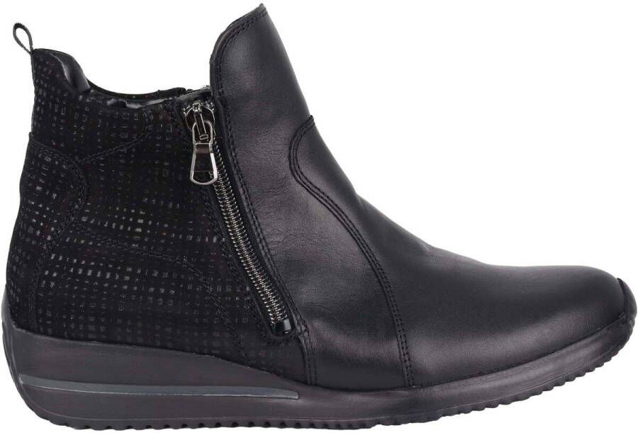 Waldläufer Comfortabele sportieve laars met subtiel print en brede pasvorm Zwart Heren - Foto 2