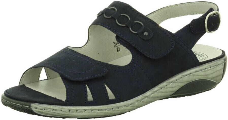 Waldläufer Comfortabele damessandalen van zacht nubuckleer