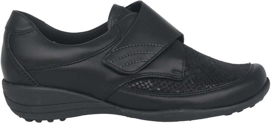 Waldläufer Wijde pasvorm Velcro schoen Zwart