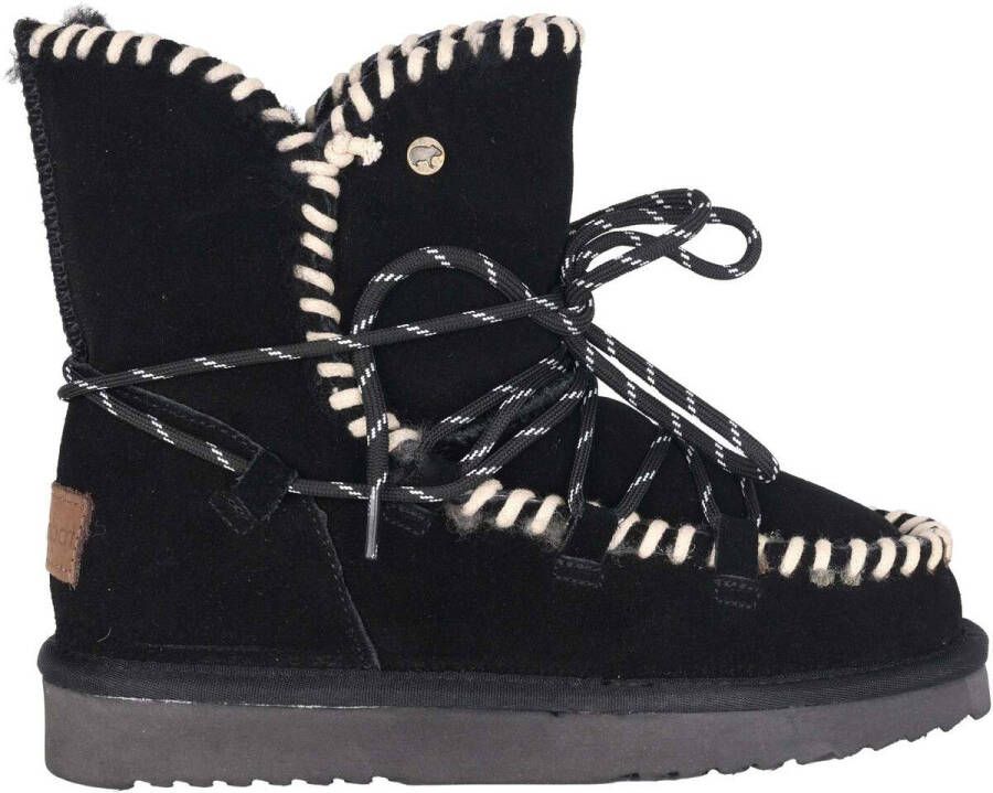 Warmbat Australia Waturra gevoerde suède enkelboots zwart - Foto 5