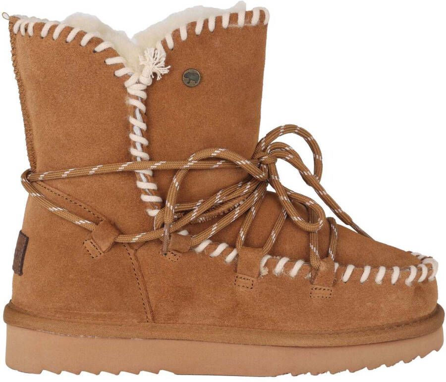 Warmbat Australia Waturra gevoerde suède enkelboots cognac - Foto 7