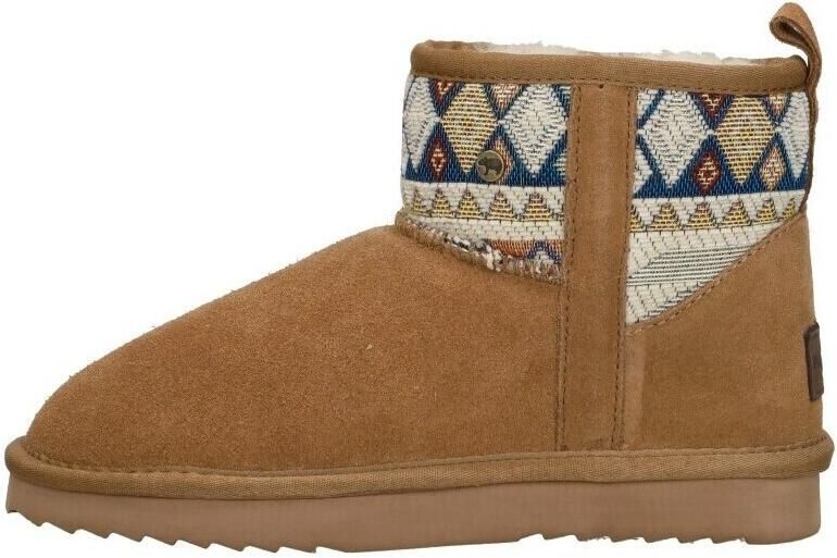 Warmbat Wallaby-Print Enkellaarsjes Plat cognac - Foto 2