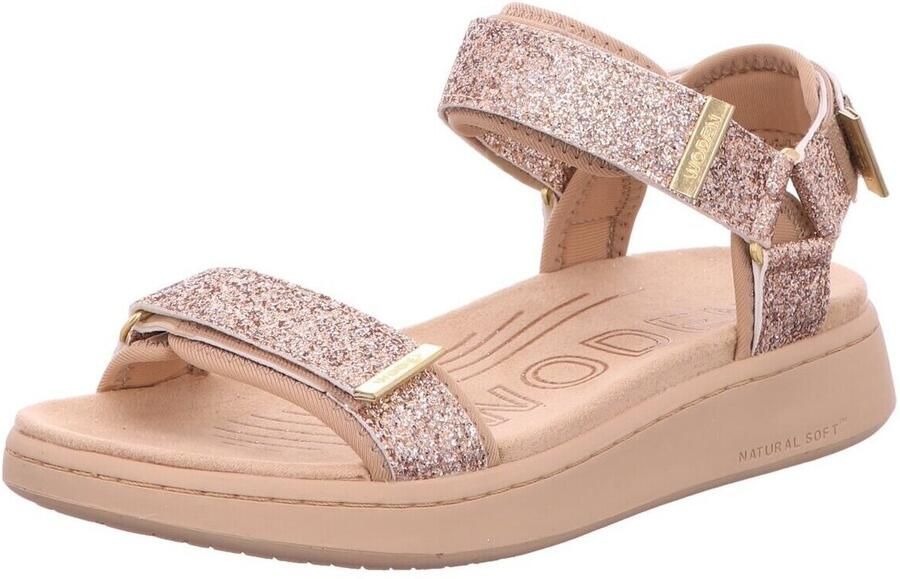 Woden Sandaal -Line Glitter Coffee Cream - Foto 7