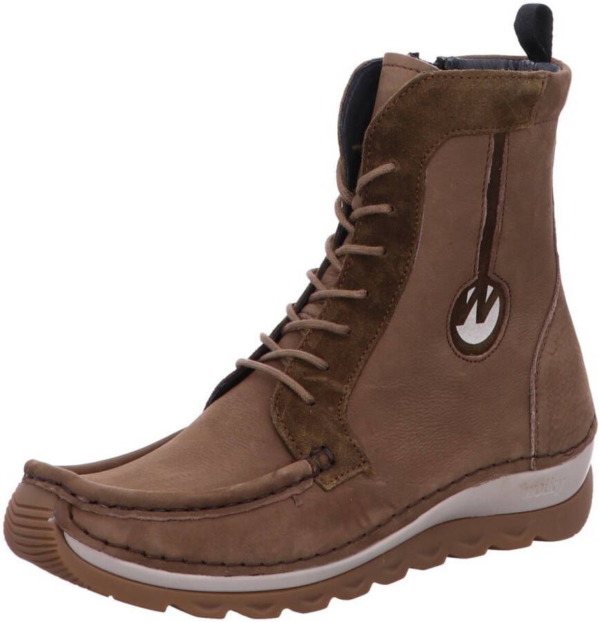 Wolky Hoge veterschoenen Ocean donker taupe nubuck - Foto 2