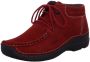 Wolky Dames Hoge veterschoenen 06253 Seamy Moc Rood - Thumbnail 2