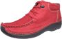 Wolky Hoge veterschoenen Seamy Moc bordeauxrood nubuck - Thumbnail 2